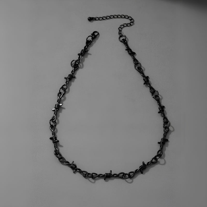 Black Barb Wire Necklace