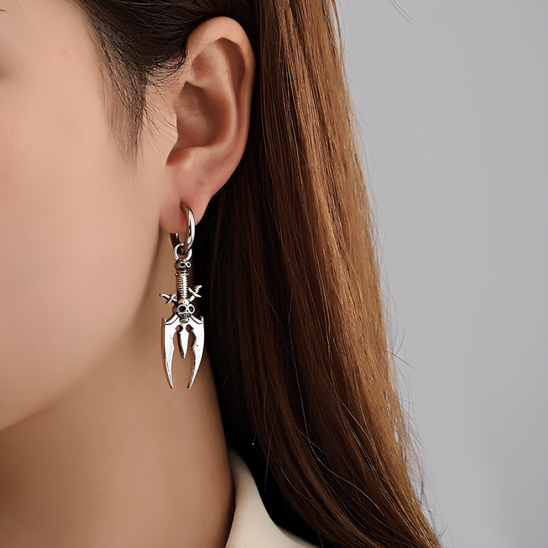 Gothic Dagger Drop Earrings