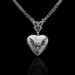 Bat Locket Necklace