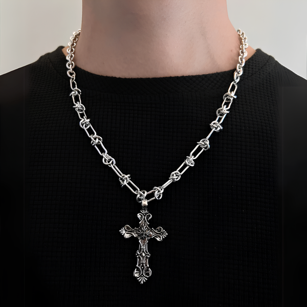 Barbed Cross Necklace
