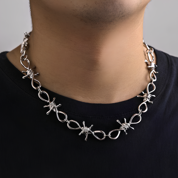 Twisted Barb Wire Necklace