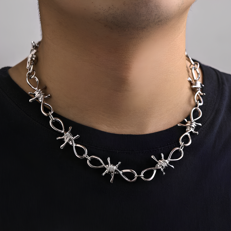 Twisted Barb Wire Necklace