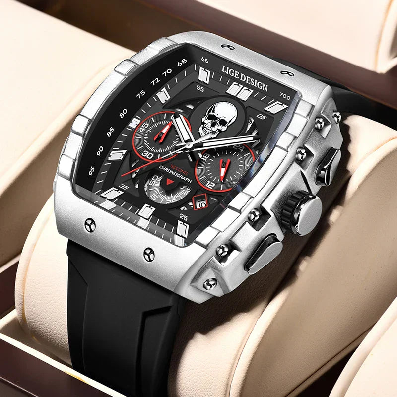 Sport Chronograph Skull Watch