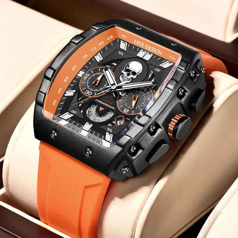 Sport Chronograph Skull Watch