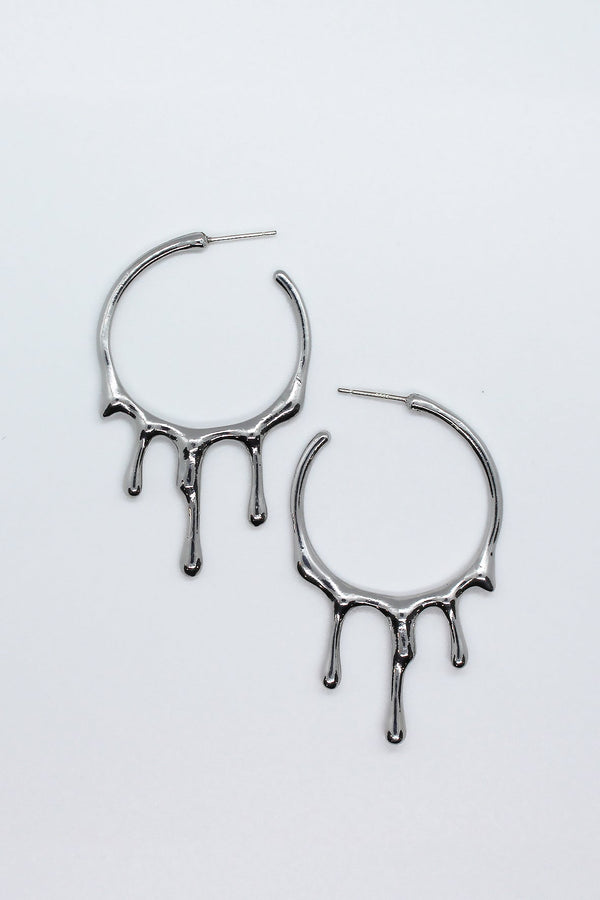 Drain You Circular Metal Earrings